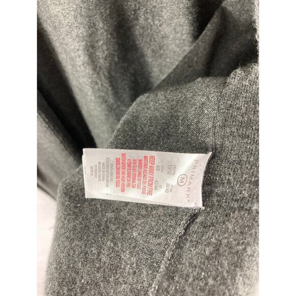 Primark Open Frit Charcoal Grey Cardigan Sweater Size Medium - Picture 3 of 4